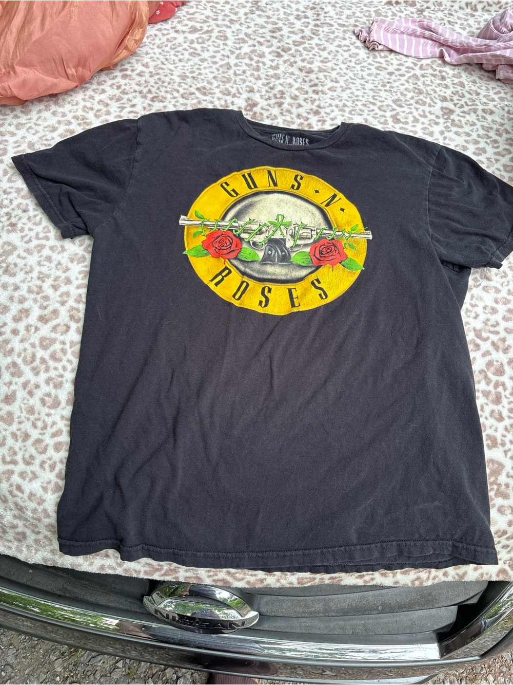 Guns N’ Roses Size Large 100% Cotton Black Graphic Band Tee